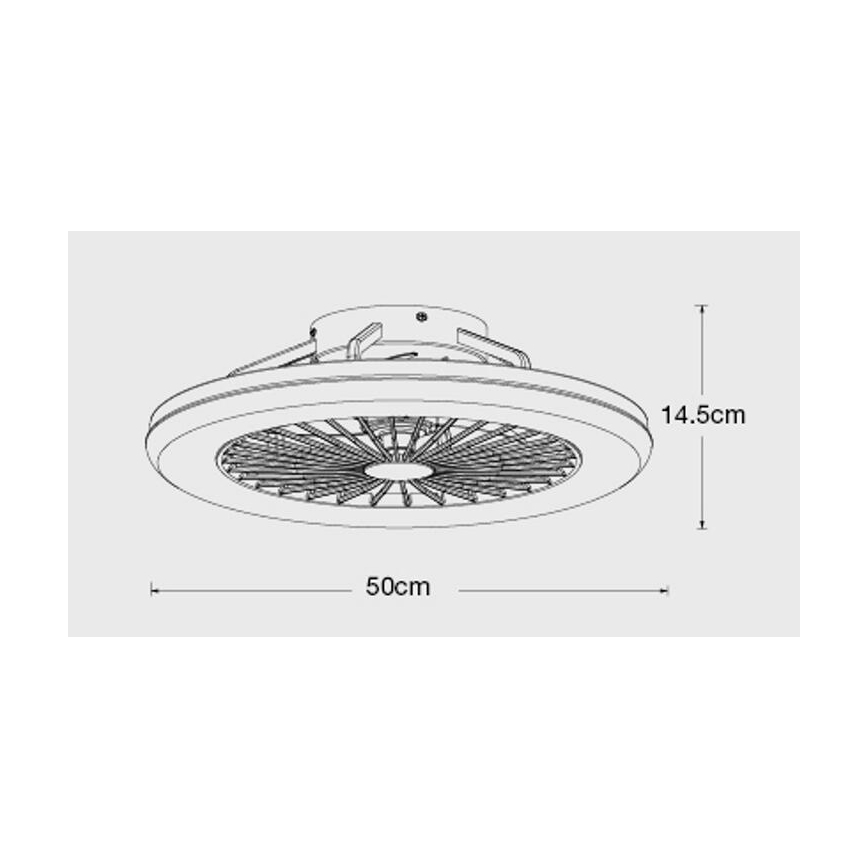 Lucci Air 513200 - LED stropna svjetiljka s ventilatorom OSLO LED/20W/230V 3000/4500/6500K bijela + daljinski upravljač