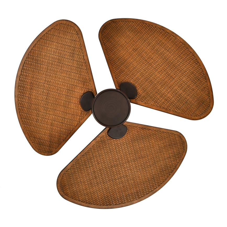 Lucci Air 51325649 - LED stropni ventilator SABLE s prigušivanjem 1xGX53/12W/230V 3000/4000/5000K Ø 91,5 cm smeđa + daljinski upravljač