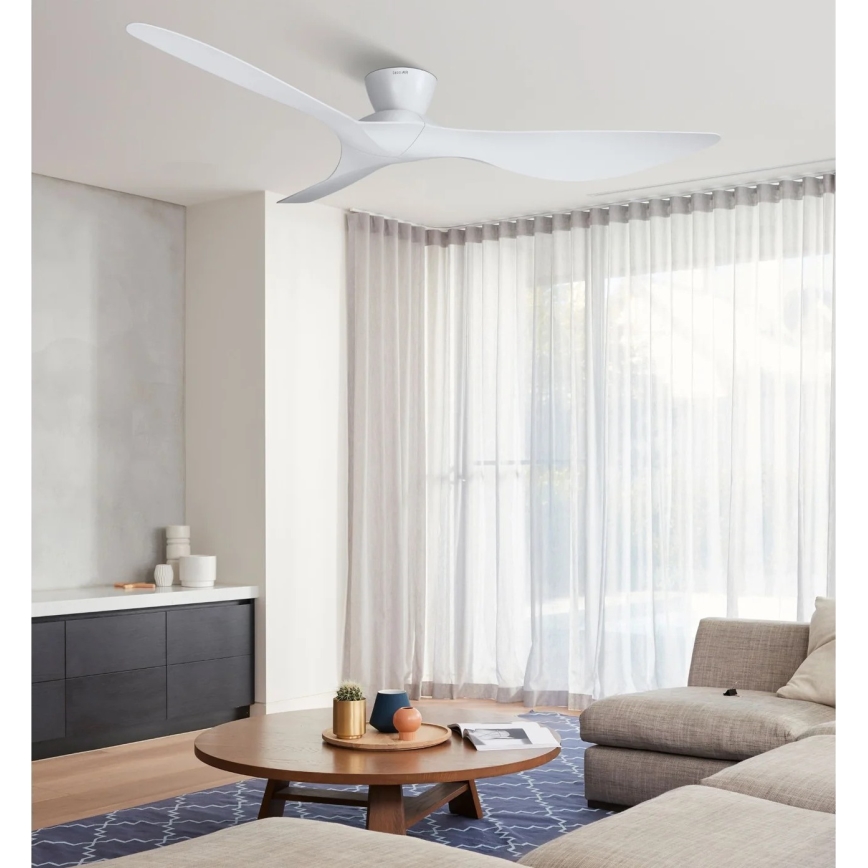 Lucci Air 514030 - Stropni ventilator KOTARA Ø 137 cm bijeli + daljinski upravljač