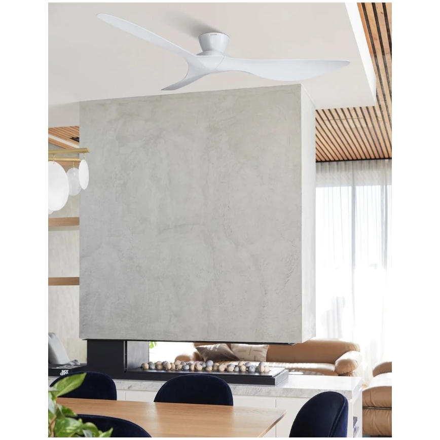 Lucci Air 514030 - Stropni ventilator KOTARA Ø 137 cm bijeli + daljinski upravljač