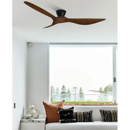 Lucci Air 514032 - Stropni ventilator KOTARA Ø 137 cm smeđa/crna + daljinsko upravljanje