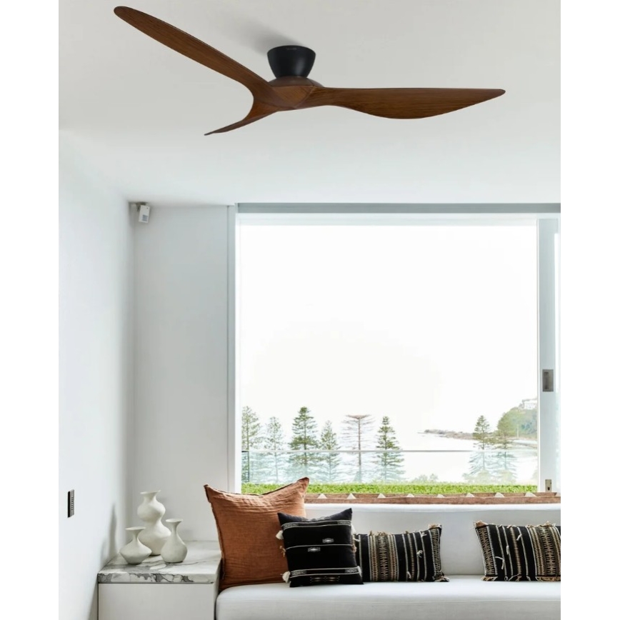Lucci Air 514032 - Stropni ventilator KOTARA Ø 137 cm smeđa/crna + daljinsko upravljanje