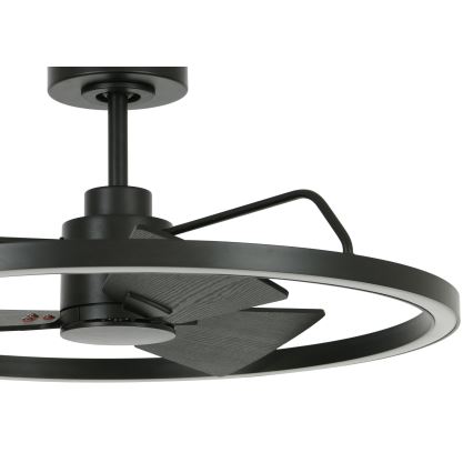 Lucci Air 516124 - LED Prigušivi stropni ventilator CESSNA LED/36W/230V 3000/4000/5000K crna + daljinski upravljač