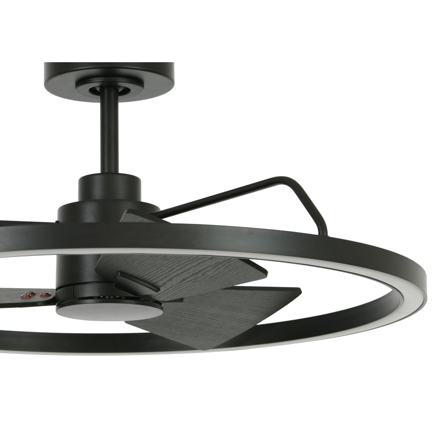 Lucci Air 516124 - LED Prigušivi stropni ventilator CESSNA LED/36W/230V 3000/4000/5000K crna + daljinski upravljač