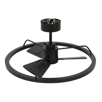 Lucci Air 516124 - LED Prigušivi stropni ventilator CESSNA LED/36W/230V 3000/4000/5000K crna + daljinski upravljač