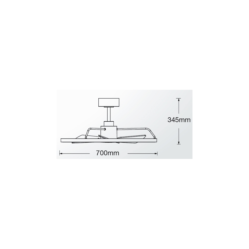 Lucci Air 516124 - LED Prigušivi stropni ventilator CESSNA LED/36W/230V 3000/4000/5000K crna + daljinski upravljač