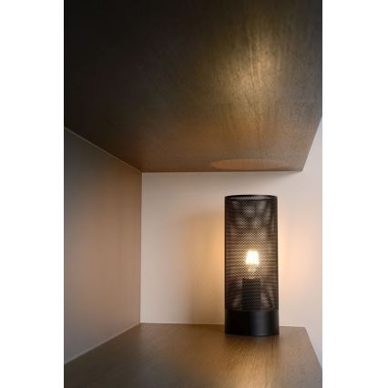 Lucide 03516/01/30 - Stolna lampa BELI 1xE27/60W/230V crna