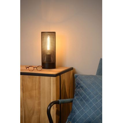 Lucide 03516/01/30 - Stolna lampa BELI 1xE27/60W/230V crna