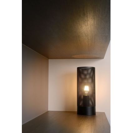 Lucide 03516/01/30 - Stolna lampa BELI 1xE27/60W/230V crna
