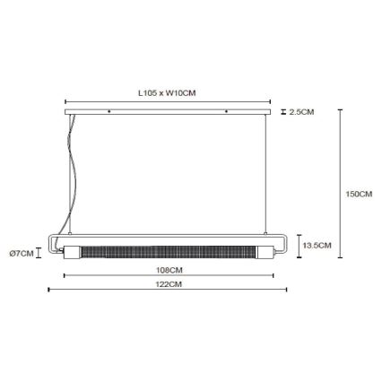 Lucide 05433/02/30 - Luster na sajli CALIXT 2xE27/10W/230V
