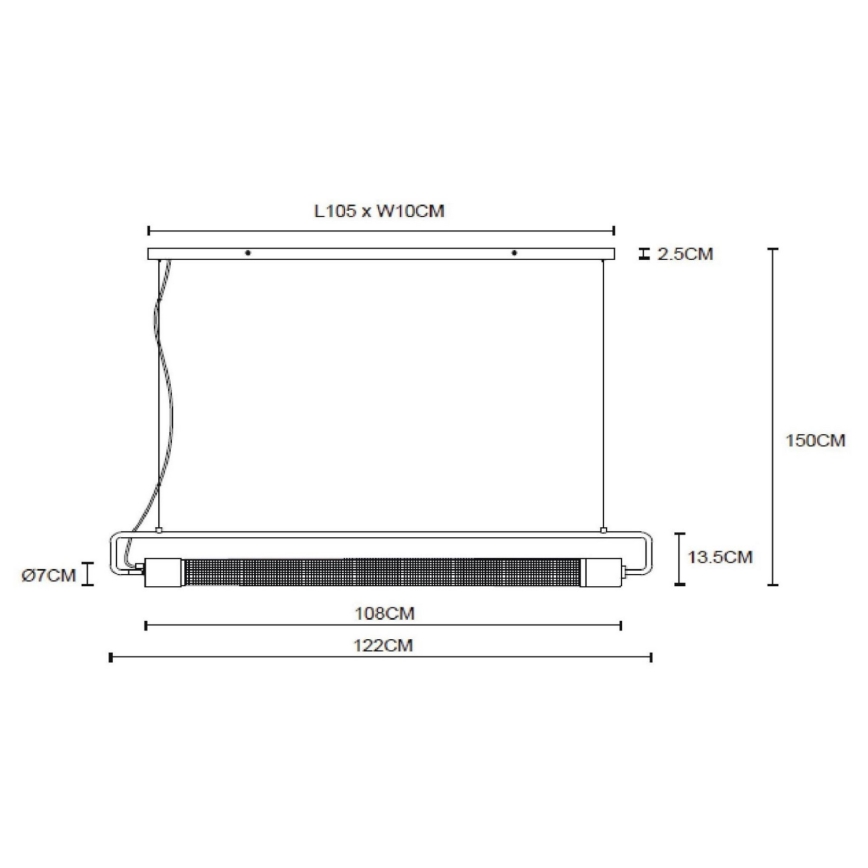 Lucide 05433/02/30 - Luster na sajli CALIXT 2xE27/10W/230V