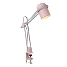 Lucide 05535/01/66 - Dječja stolna lampa s kvačicom BASTIN 1xE14/25W/230V ružičasta