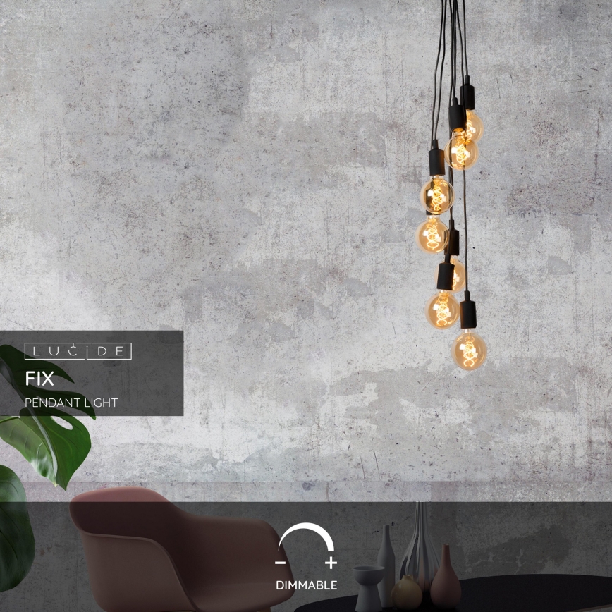 Lucide 08408/07/30 - Luster na sajli FIX MULTIPLE 7xE27/60W/230V