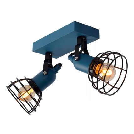 Lucide 08927/02/35 - Reflektorska svjetiljka POLA 2xE27/60W/230V plava