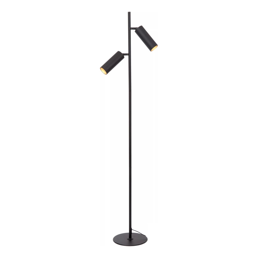 Lucide 09739/02/30 - Podna lampa CLUBS 2xGU10/40W/230V crna