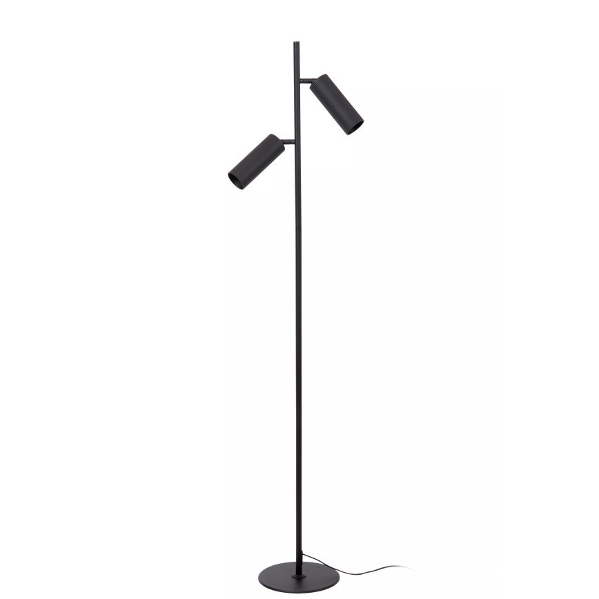 Lucide 09739/02/30 - Podna lampa CLUBS 2xGU10/40W/230V crna