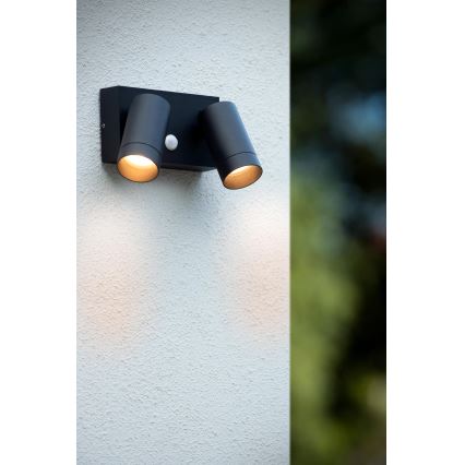 Lucide 09831/02/30 - Vanjska svjetiljka sa senzorom TAYLOR 2xGU10/50W/230V IP54