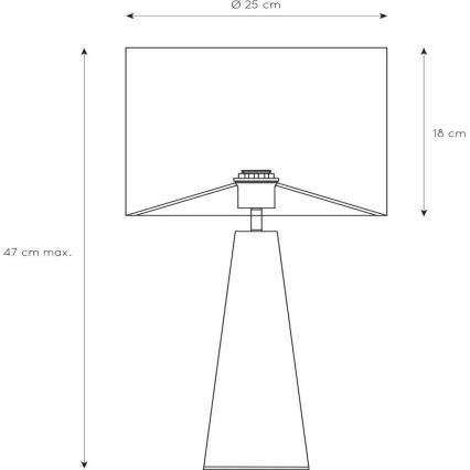 Lucide 10501/81/37 - Stolna lampa EXTRAVAGANZA VELVET 1xE27/60W/230V plava