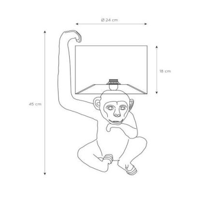 Lucide 10502/81/30 - Stolna lampa CHIMP 1xE14/40W/230V 45cm