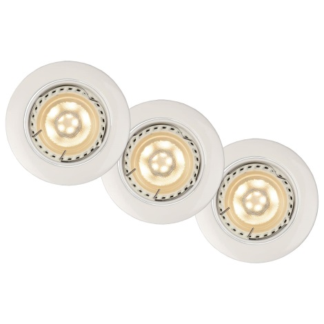 Lucide 11001/15/31 - SET 3x LED ugradbena svjetiljka FOCUS 1xGU10/5W/230V bijela okrugla