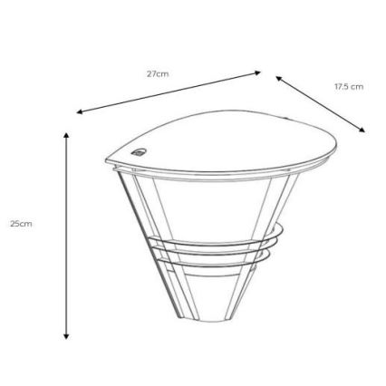 Lucide 11812/01/31 - Vanjska zidna svjetiljka LIVIA 1xE27/60W/230V IP44