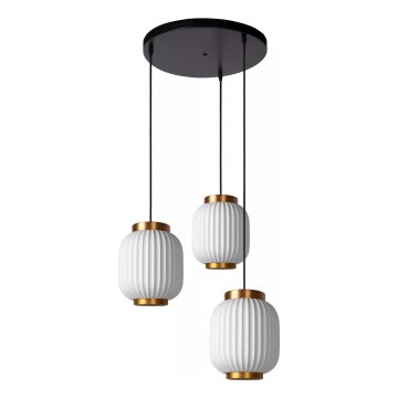 Lucide 13435/03/31 - Luster na sajli GOSSE 3xE27/40W/230V porculan