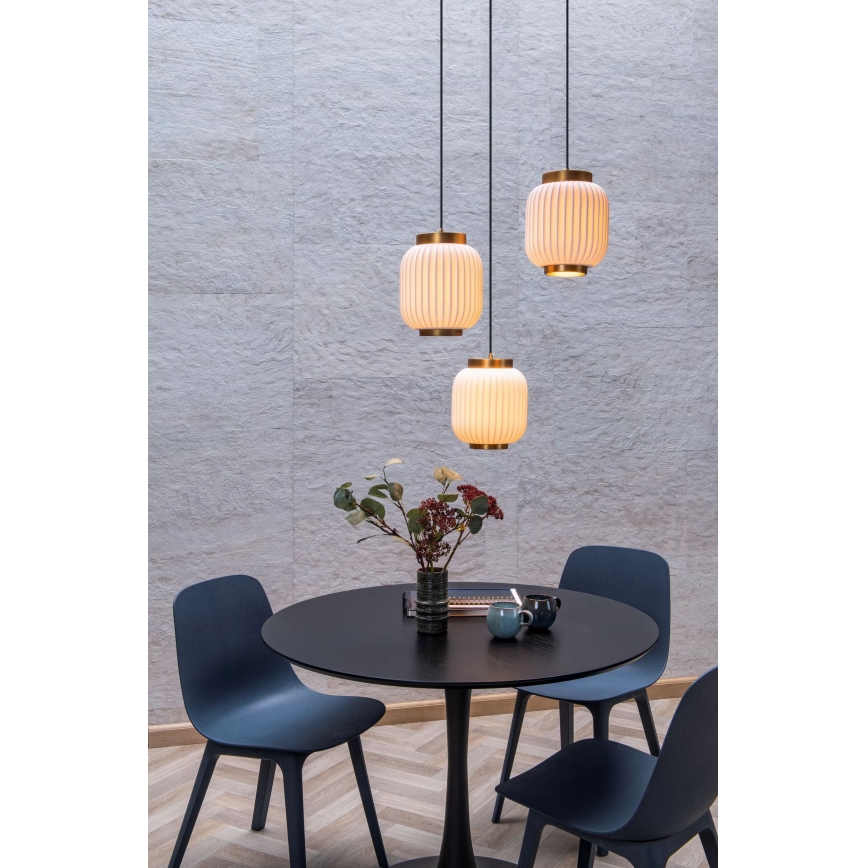 Lucide 13435/03/31 - Luster na sajli GOSSE 3xE27/40W/230V porculan