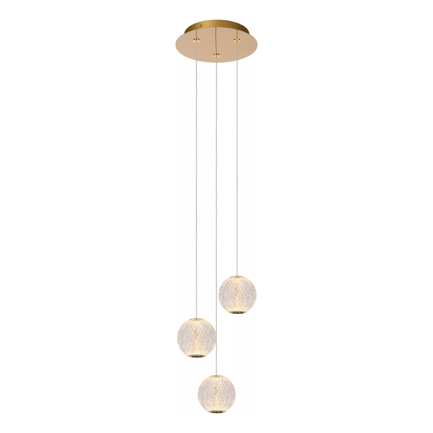 Lucide 13499/13/60 - LED Prigušivi luster na sajli CINTRA 3xLED/4,7W/230V zlatna