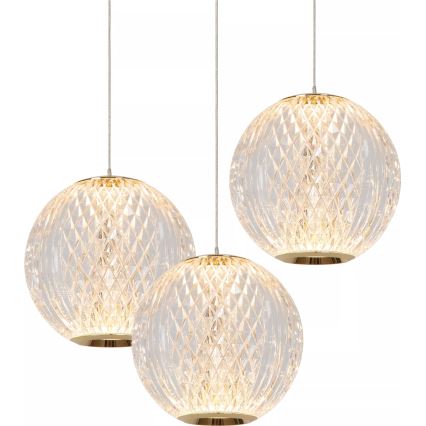 Lucide 13499/13/60 - LED Prigušivi luster na sajli CINTRA 3xLED/4,7W/230V zlatna