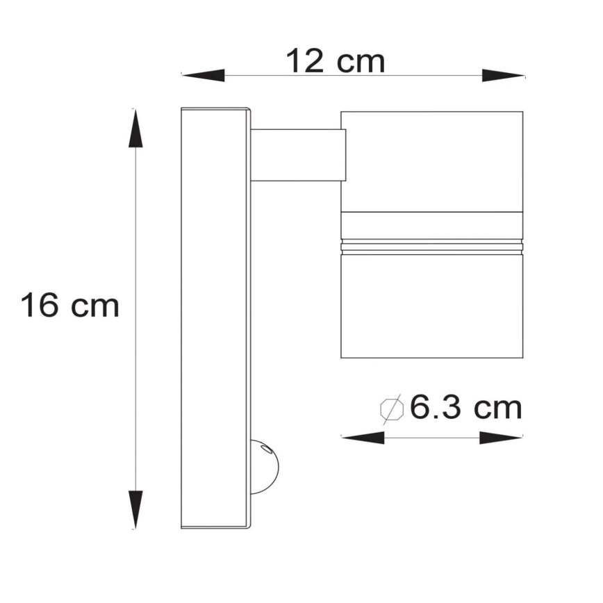 Lucide 14866/05/12 - LED vanjsko svjetlo s senzorom ARNE-LED 1xGU10/5W/230V IP44