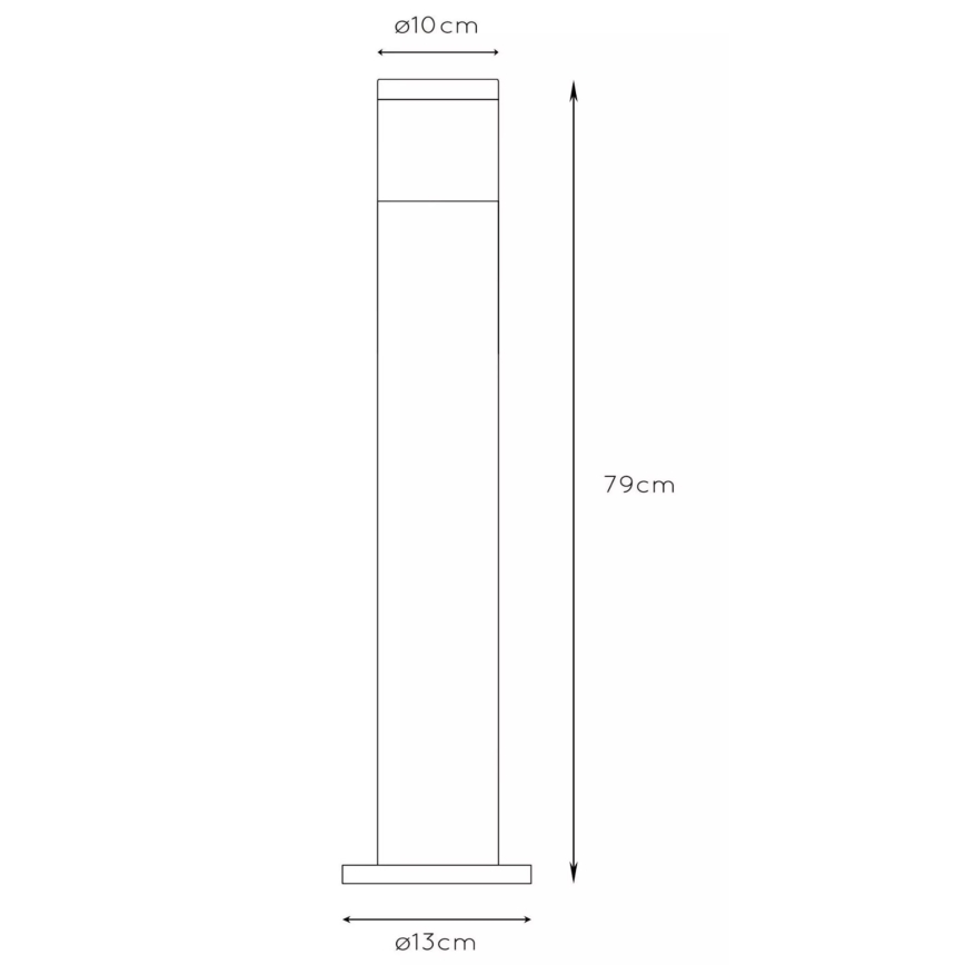 Lucide 14899/80/12 - Vanjska lampa FEDOR 1xE27/40W/230V IP44 79 cm mat krom
