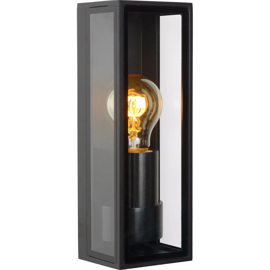 Lucide 15802/01/30 - Vanjska zidna svjetiljka DUKAN 1xE27/15W/230V IP65 crna