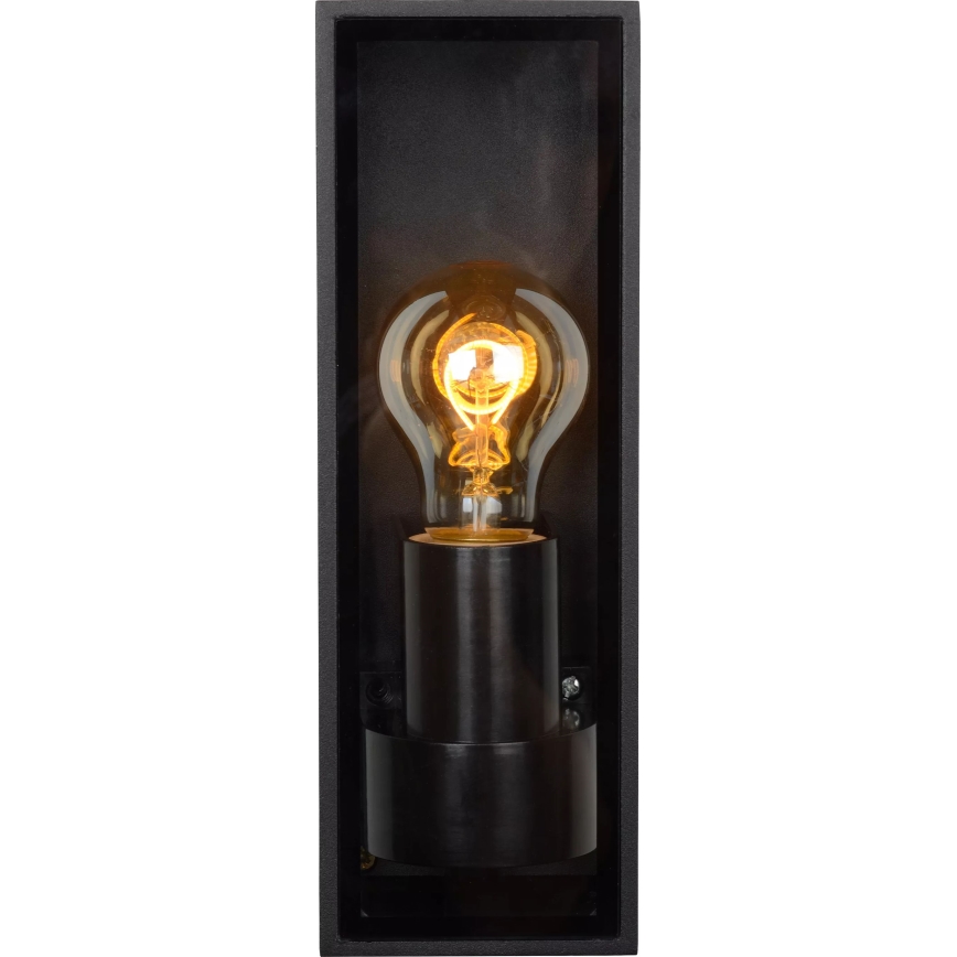 Lucide 15802/01/30 - Vanjska zidna svjetiljka DUKAN 1xE27/15W/230V IP65 crna