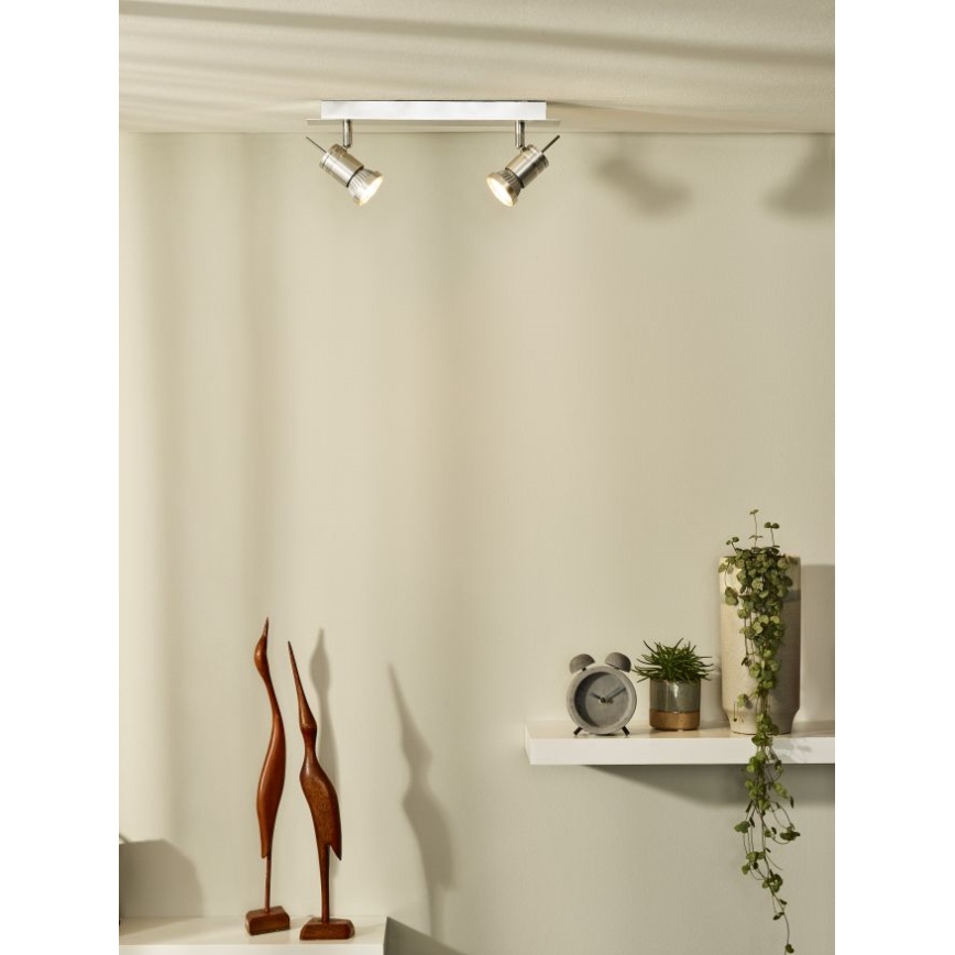 Lucide 17990/10/12 - LED reflektorska svjetiljka TWINNY-LED 2xGU10/4,5W/230V mat krom