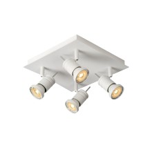 Lucide 17990/19/31 - LED Prigušiva reflektorska svjetiljka TWINNY 4xGU10/4,5W/230V bijela 25cm