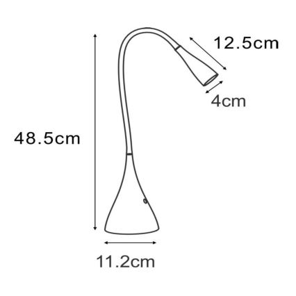 Lucide 18650/03/30 - LED Prigušiva stolna lampa na dodir ZOZY LED/4W/230V crna