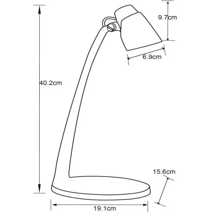 Lucide 18660/05/31 - LED Stolna lampa LUDO LED/4,5W/230V bijela