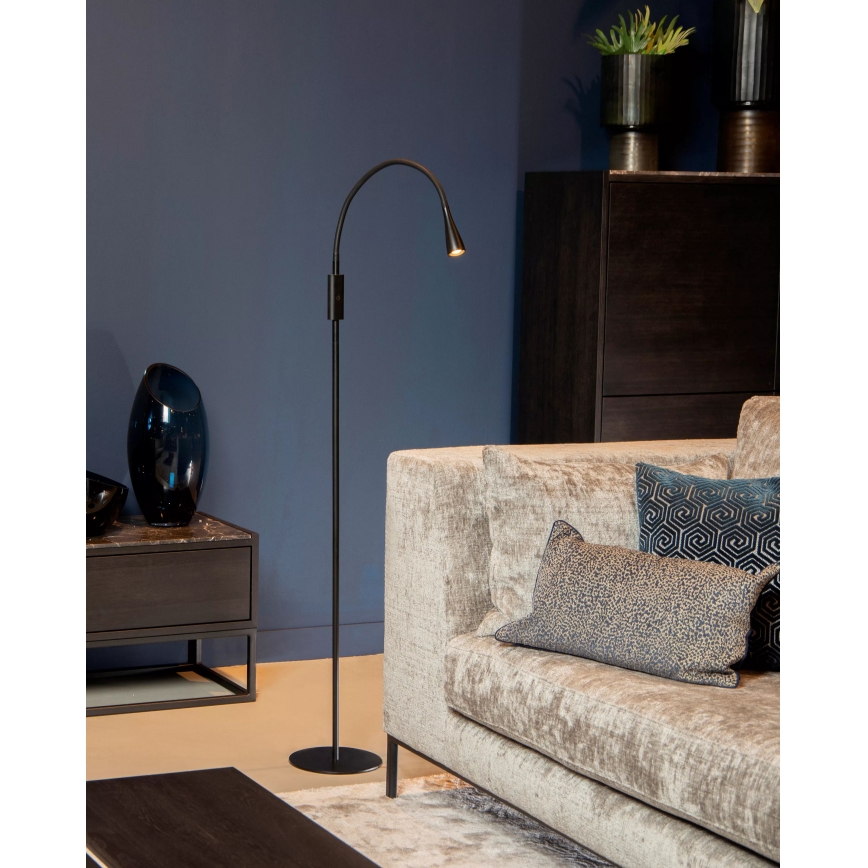 Lucide 18756/03/30 - LED Prigušiva fleksibilna dodirna podna lampa ZOZY LED/4W/230V crna