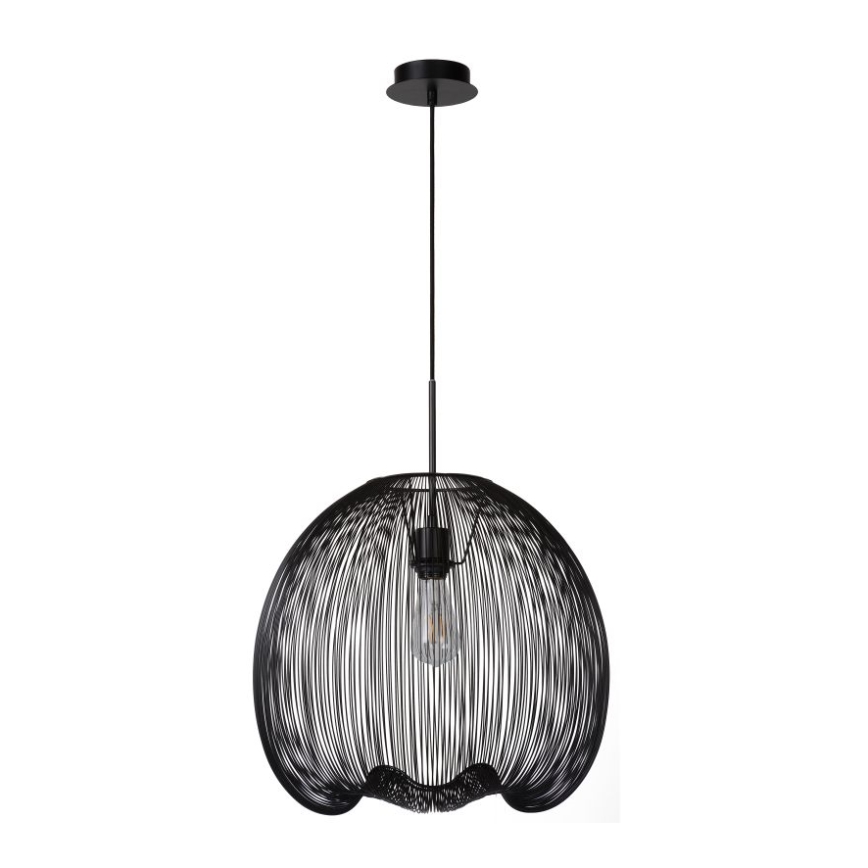 Lucide 20401/45/30 - Viseća svjetiljka WIRIO 1xE27/60W/230V crna 46 cm