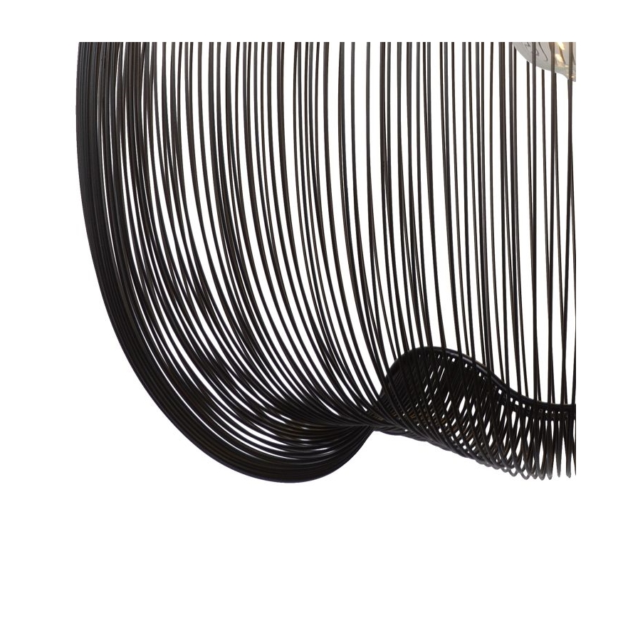 Lucide 20401/45/30 - Viseća svjetiljka WIRIO 1xE27/60W/230V crna 46 cm