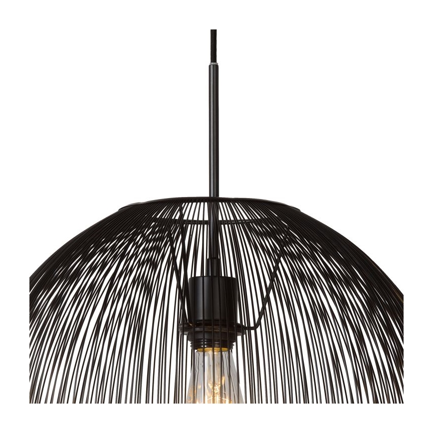 Lucide 20401/45/30 - Viseća svjetiljka WIRIO 1xE27/60W/230V crna 46 cm