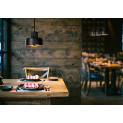 Lucide 20419/20/30 - Luster na sajli OPHELIA 1xE27/40W/230V pr. 20 cm crna