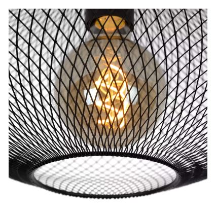 Lucide 21123/45/30 - Stropna svjetiljka MESH 1xE27/40W/230V crna