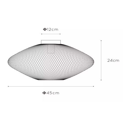 Lucide 21123/45/30 - Stropna svjetiljka MESH 1xE27/40W/230V crna