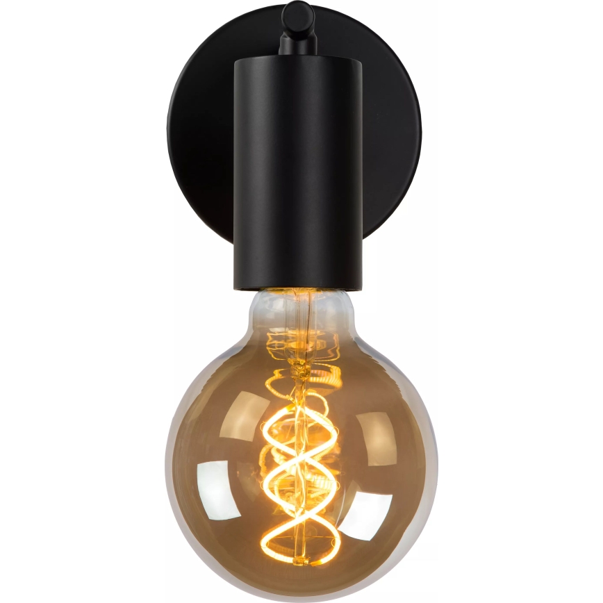 Lucide 21221/01/30 - Zidna lampa LEANNE 1xE27/40W/230V crna