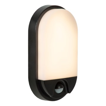 Lucide 22864/10/30 - LED vanjsko zidno svjetlo sa senzorom HUPS LED/10W/230V IP54 crna