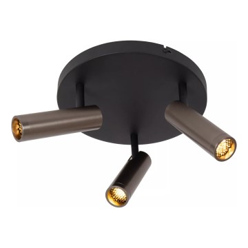 Lucide 22974/13/15 - Stropna reflektorska svjetiljka GRADO 3xGU10/40W/230V smeđa/crna