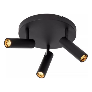Lucide 22974/13/30 - Stropna spot svjetiljka GRADO 3xGU10/40W/230V crna