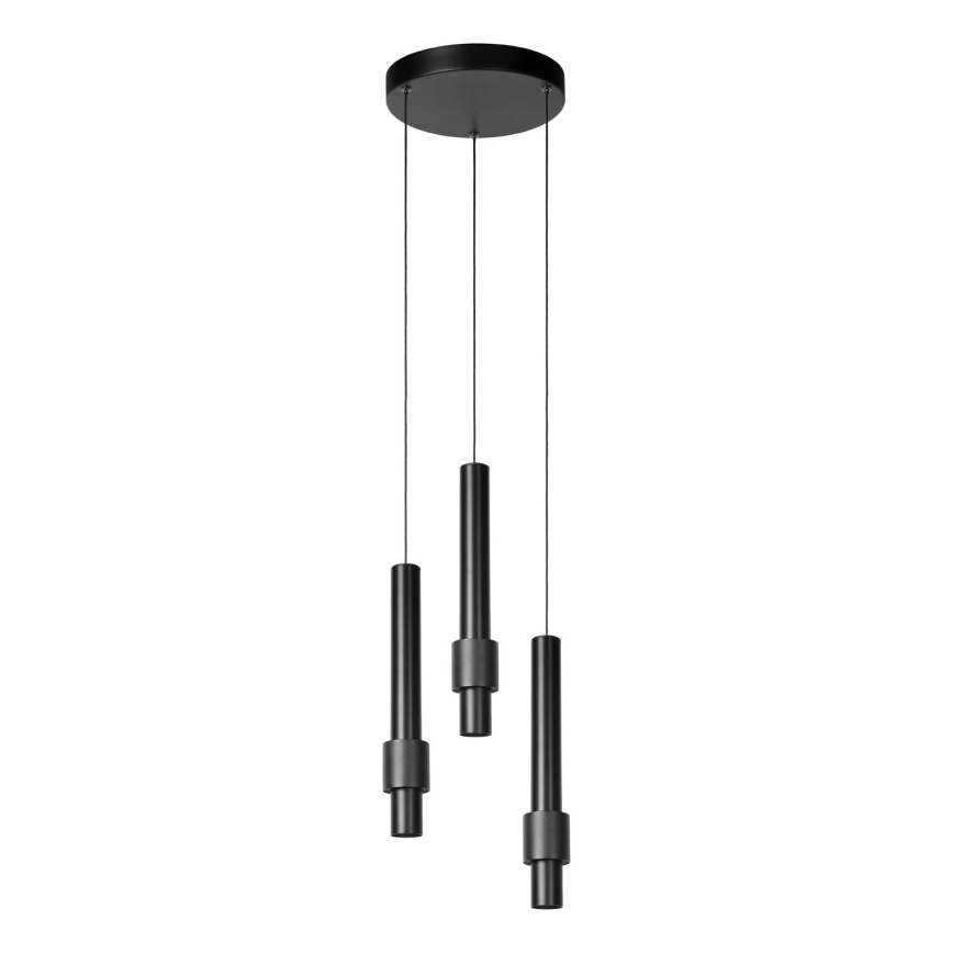 Lucide 24402/15/30 - LED prigušivač luster na užetu MARGARY 3xLED/4W/230V crna