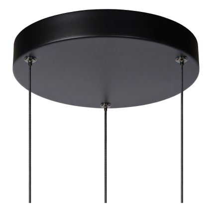 Lucide 24402/15/30 - LED prigušivač luster na užetu MARGARY 3xLED/4W/230V crna